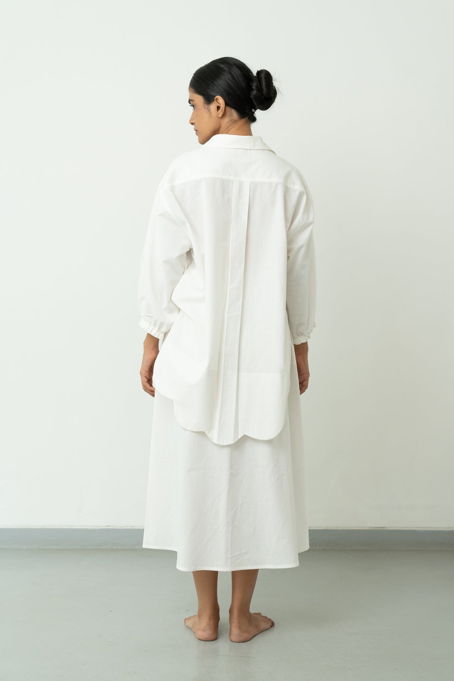 Mid-length White Shirt