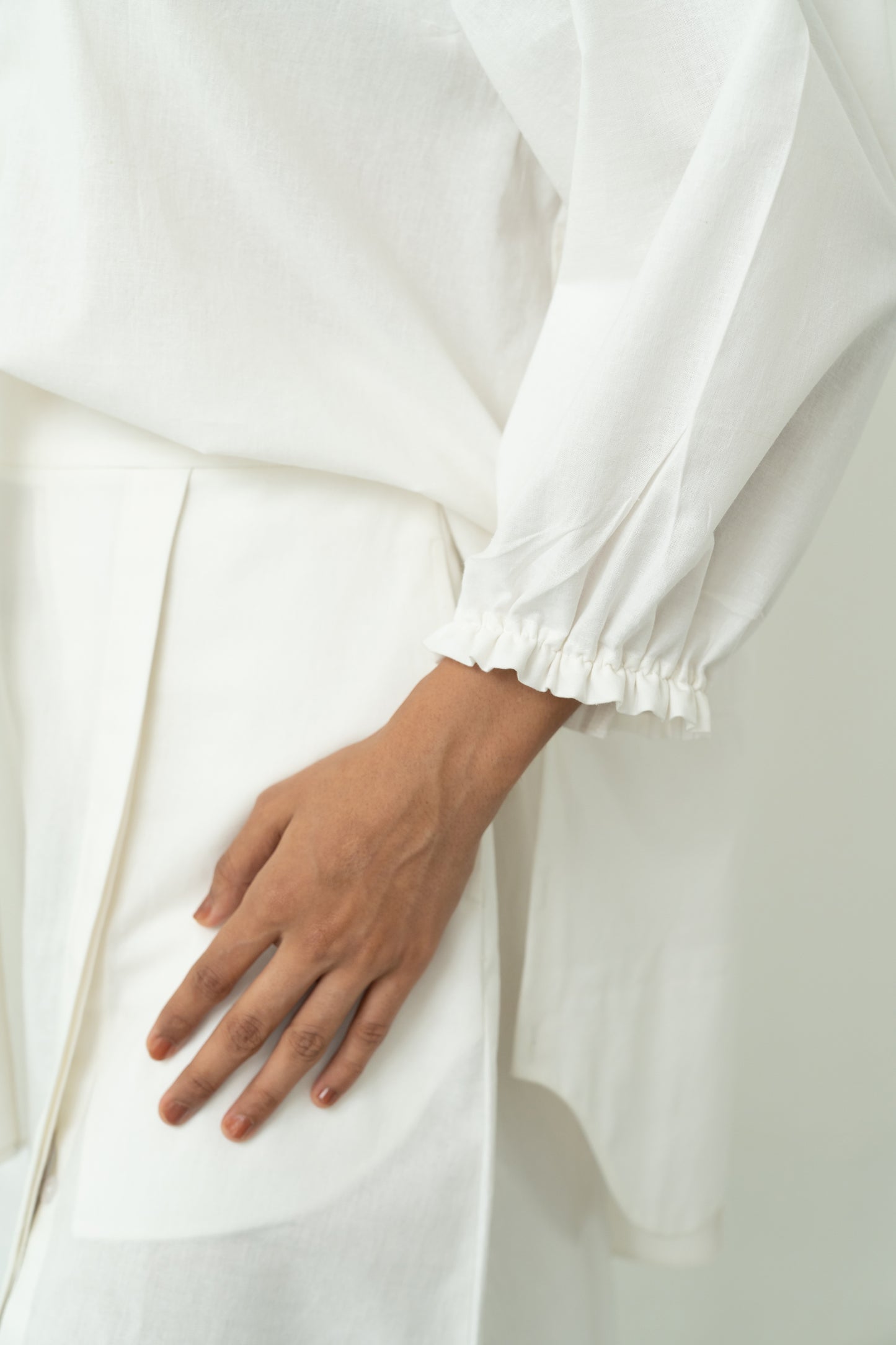 Mid-length White Shirt