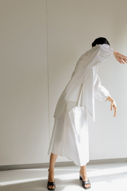 Mid-length White Shirt